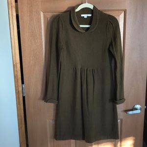 Boden olive green sweater dress in size US 8R